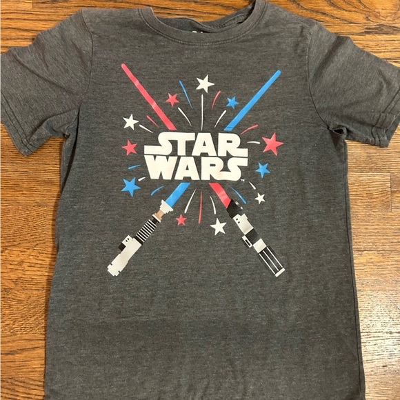 Star Wars Other - Star Wars Charcoal Tee with Lightsaber Design youth large athletic wear